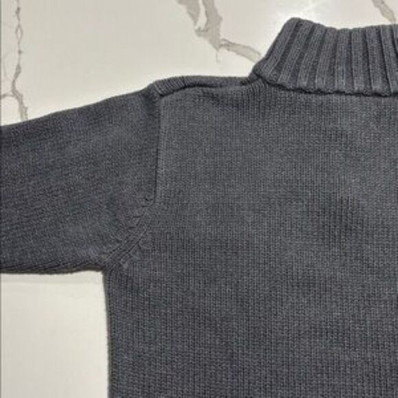 OLD NAVY Boys 1/4 Zip Grey Gray Tight Knit 100% Cotton Collared Sweater Size M - Picture 9 of 16